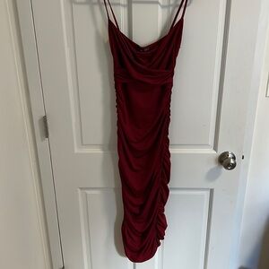 red wine dress